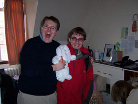 [Jack, Chris, and a bunny]